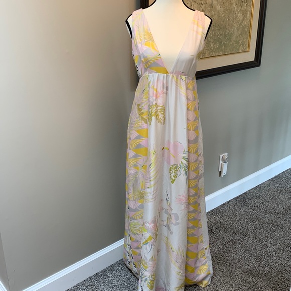 CYNTHIA ROWLEY silk maxi halter gorgeous - Picture 2 of 9